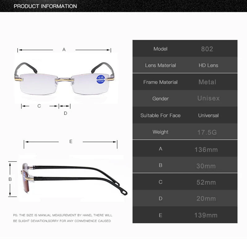 Sapphire high hardness anti-blue progressive Far And Near Dual-Use Reading Glasses - Image 5