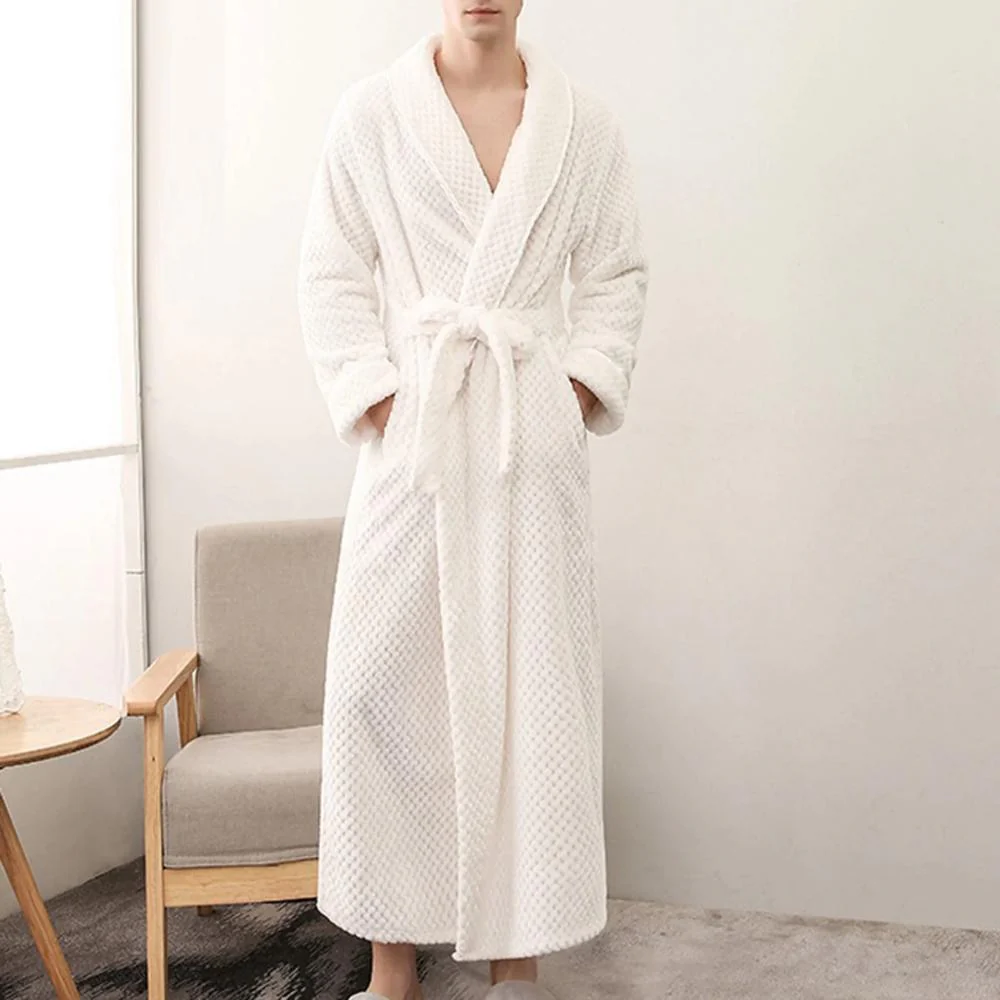 Unisex Langer Bademantel - Schalkragen Loungewear - Image 13