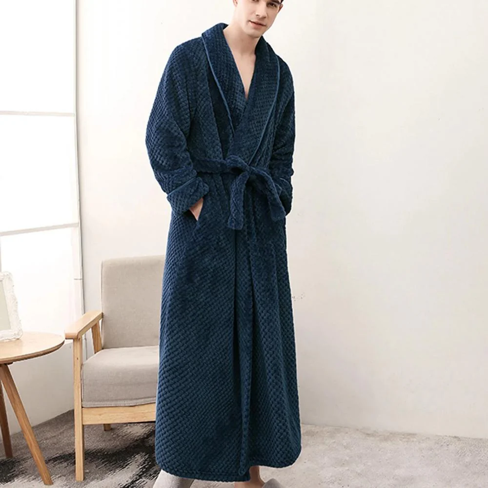 Unisex Langer Bademantel - Schalkragen Loungewear - Image 8