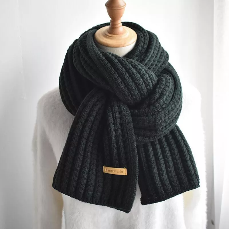 Unisex-Strickschal – Weicher Rippstrick