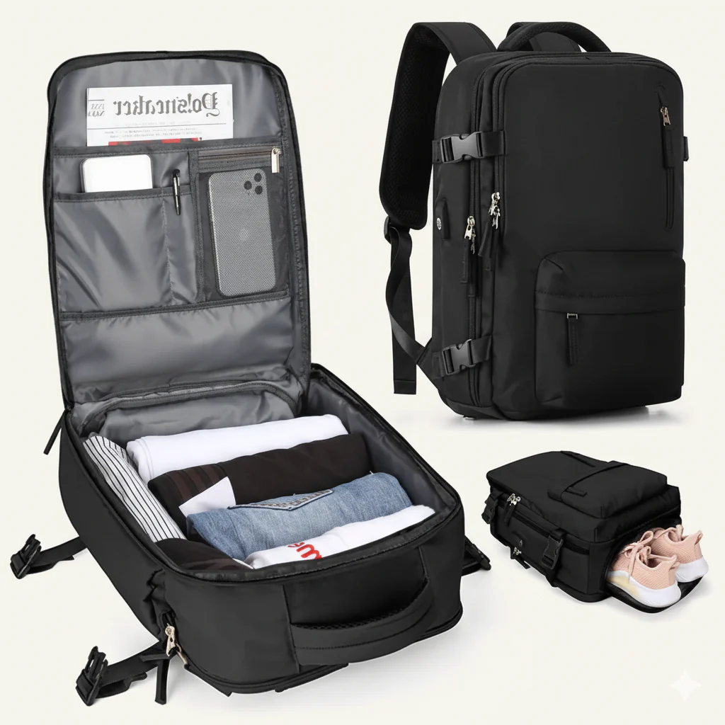 Wasserdichter Reiserucksack - Diebstahlschutz mit USB-Anschluss - Image 2
